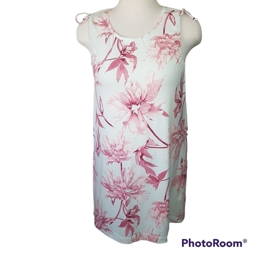 Fig Floral Lyocell Blend Sleeveless Midi Dress